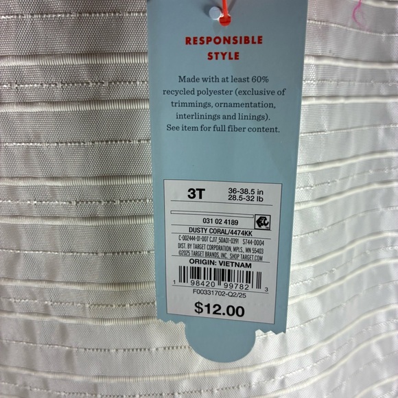 Target Pink Ribbed Long Sleeve Tee - Picture 3 of 4